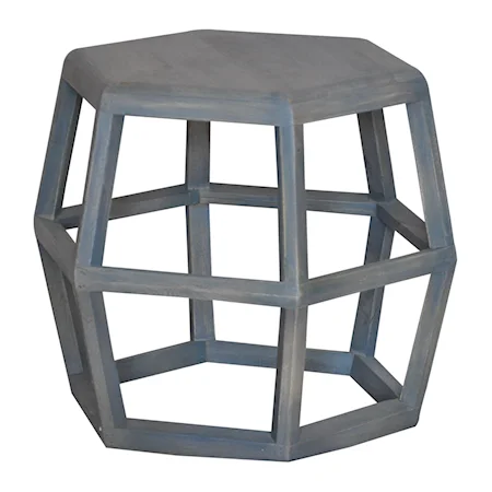 Geometric Lamp Table with Modern Industrial Style